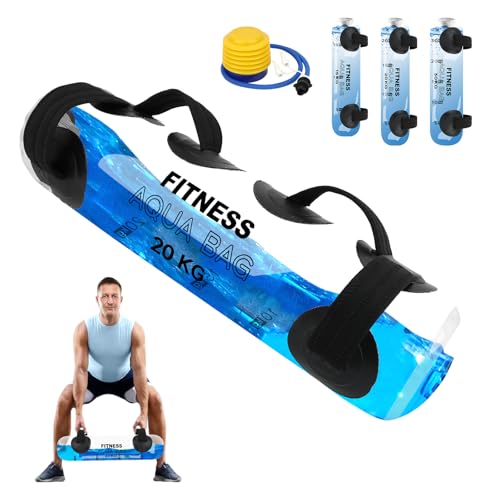 KOMCLUB SB-77 Adjustable 33/44/66 lbs Aqua Training Bag & Power Bag - Blue - Aquatic Fitness Equipment - Abdominal Exerciser