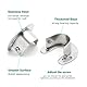 ChAusa 2 Stück Rundrohr Halterung, Edelstahl Kleiderstangenhalter 32mm, Kleiderstangen Halterung Schrank, mit Schrauben für Kleiderschrankhalterung, Gardinenstange, Kleiderstange (Silber)