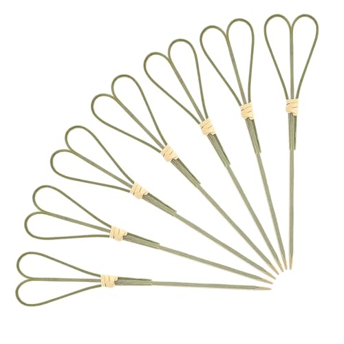 Prasacco 100 Stück Cocktailspieße, Herzförmige Zahnstocher für Vorspeisen Bambus Spieße Fingerfood Cocktail-Zahnstocher Cocktailspieße, Vorspeisenspieße für Partys, Canapés, Catering, Barbecue