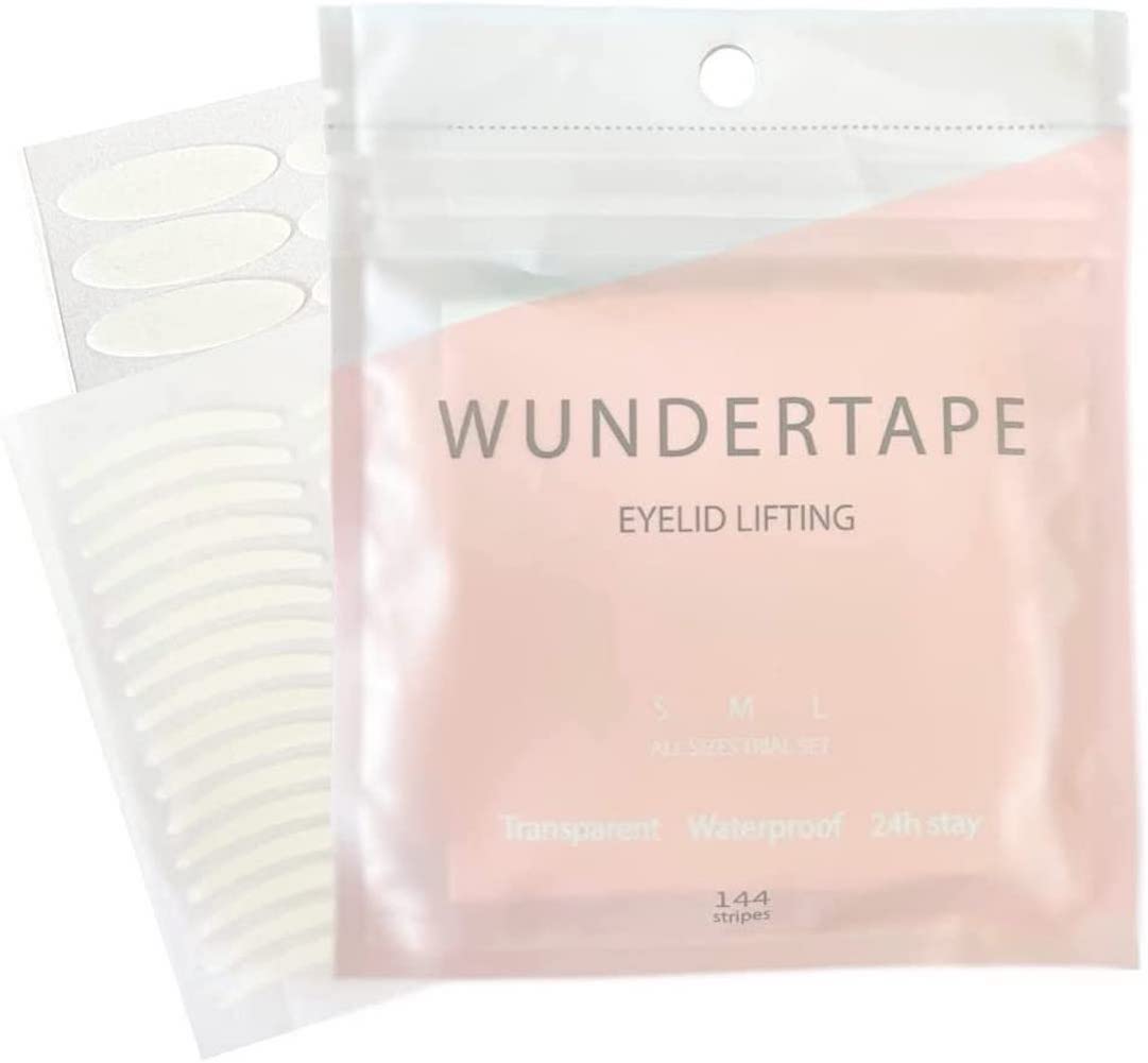 WUNDERTAPE Strisce adesivi per palpebre cadenti - alza palpebre cadenti senza chirurgia! cerotti invisibile per sollevare le palpebre (lift stickers for eye lids) (S+M+L)