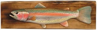 BLACK FOREST DECOR Rainbow Trout Wood Wall Hanging