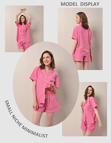 Image of NAP BOUND 100% Cotton Pajamas for Women 2 Piece PJs Set Long Sleeve Button Down Breathable Woven Sleepwear Loungewear XS-XXL