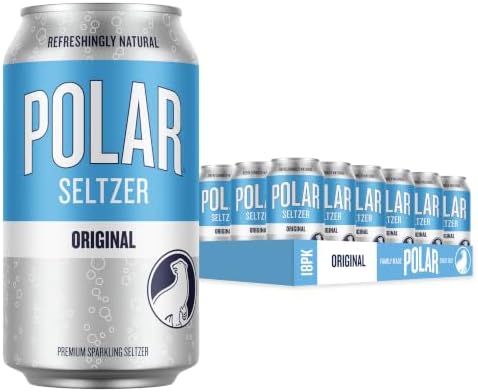 Polar Seltzer Water Original, 12 fl oz cans, 18 pack