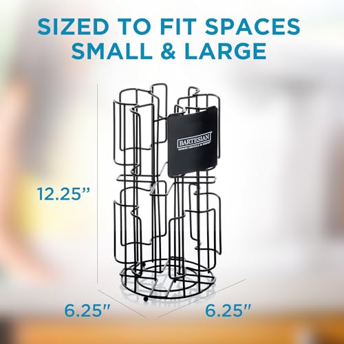 Bartesian Cocktail Capsules Holder Stand - Space-Saving Cocktails Capsule Storage Organizer Dispenser for Up to 40 Capsules - Home Bar Accessories for Cocktail Maker Machine - 12.25\" x 6.25\" x 6.25\"