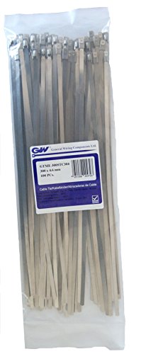 GW Kabelbinder-Technik Acero Inoxidable-Kabelbinder 300 x 4,6 mm, 100 pcs, GTME-300STC304
