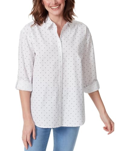 Image of Gloria Vanderbilt Women's Amanda Oversized Button Down Shirt with Roll-tab Sleeves