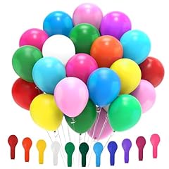 Oamwrae 110 Pezzi Palloncini Compleanno, 12 Pollici Palloncini Colorati ad Elio, Palloncini Laurea, per Decorazioni Compleanno, Baby Shower, Matrimonio
