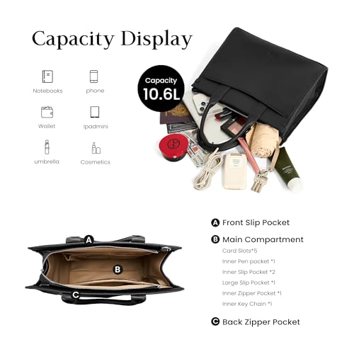 Image of befen Genuine Leather Handbag for Women Small Soft Satchel Tote Bags Crossbody Shoulder Purses with Zipper