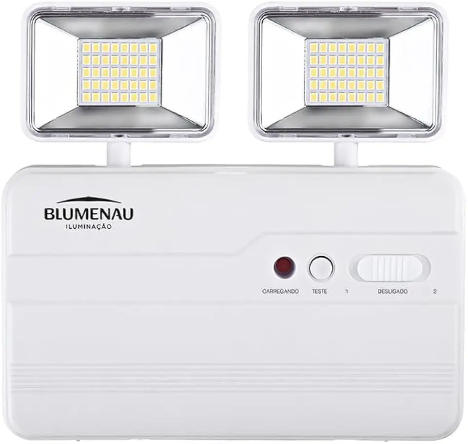 Luminária de Emergência LED 2 Faróis 10W 2200lm 100-240V