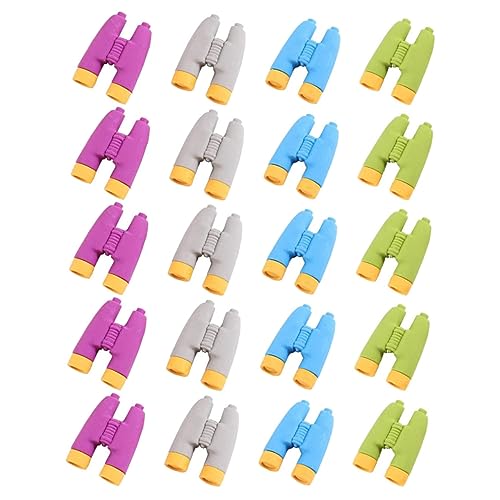 Tofficu 20個 望遠鏡 消しゴム 数字 消せる お絵かき 消しゴ ランダムカラー