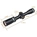 Feyachi M40 Red Dot Magnifier Relief Rifle Scope Second Focal Plane Riflescopes with Dead-Hold BDC MOA Reticle, 1 inch Tube