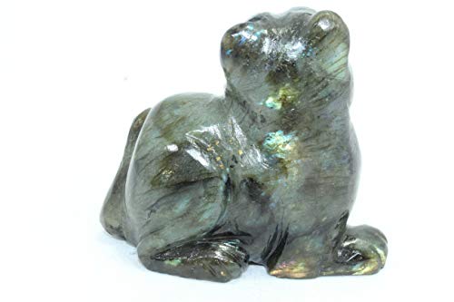 Chat en labradorite 277g pour harmoniser votre bureau ou salon - 7