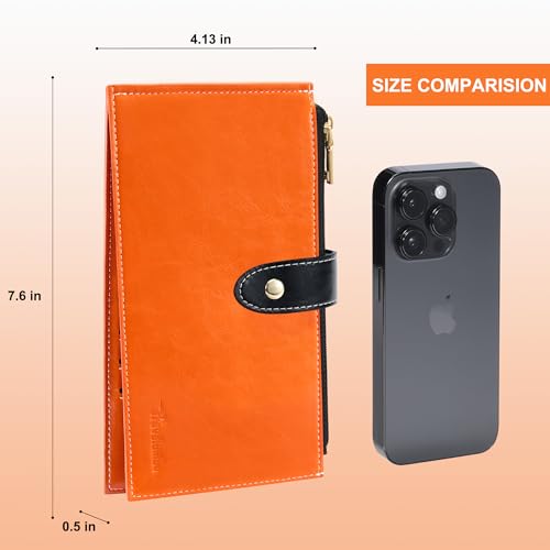 Image of Travelambo RFID Wallet Women Large Size Bifold Multi Card Wallet Case with Zipper Pocke Credit Card Holder for Women