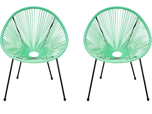Lot de 2 fauteuils de Jardin Ania - Vert