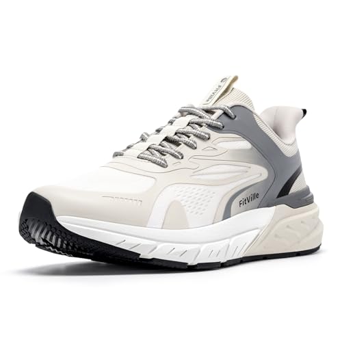 FitVille Comfortable Extra Wide Walking Shoes for Men Lightweight Mens Walking Shoes Wide Width Non Slip Cushioned