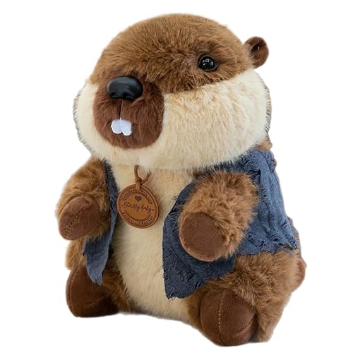 Generico Juguetes de peluche con ropa 23 cm - Animal de peluche suave y decoración de juguete para niños | Muñeca animal realista para presentación en el estante del sofá oficina