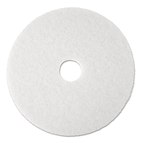 3M White Super Polish Pad 4100, 11 in, 5/Case