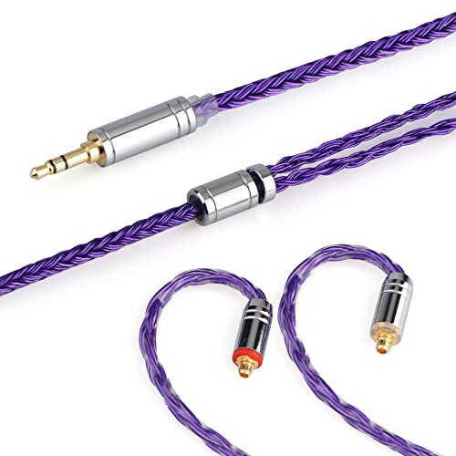 Image of Linsoul Tripowin Zonie 16 Core Silver Plated Cable SPC Earphone Cable for 7hz Timeless TINHIFI T3 T2 PRO T4 (MMCX, 3.5mm, Violet)
