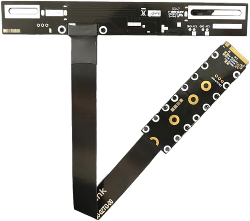 JMT PCIE 5.0 x16 to M.2 NGFF Key M Card Extension Cable 128G/bps GEN5 FCC Cable Compatible with M.2 NVMe Graphics Card (F43SP / 50CM)