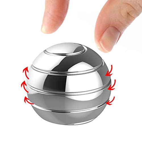 Manzelun Kinetic Desk Toys,Full Body Optical Illusion Fidget Spinner Ball,Gifts for Men,Women,Kids Size 1.58"