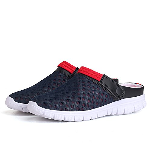 Yvelands Hombre Mujer Verano Sandalia Malla Transpirable Acolchado Playa Chanclas Zapatos(Azul Oscuro,42)