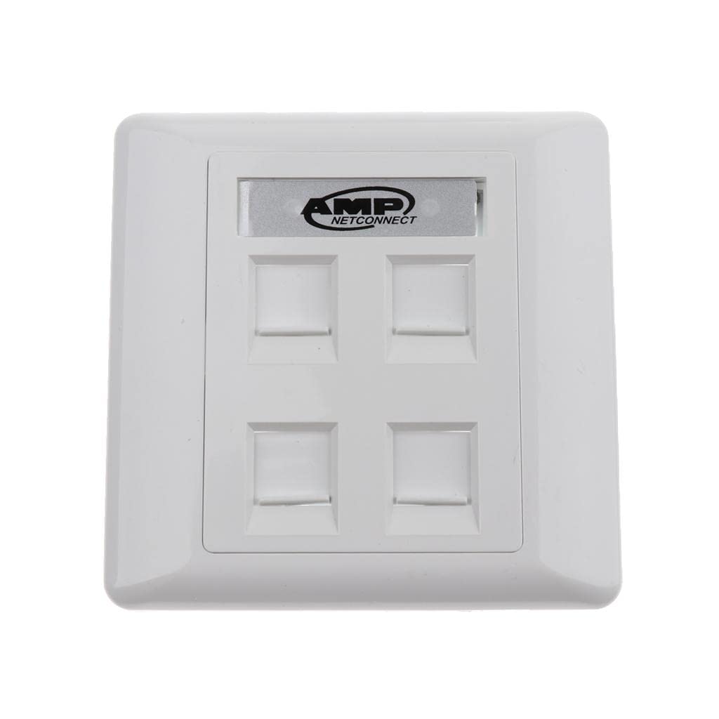 MYADDICTION Quad Data Wall Outlet Face Plate 4 Port Rj45/Rj11 Ethernet Network Socket Computers/Tablets & Networking | Computer Cables & Connectors | Networking Cables & Adapters | Plugs Jacks (B0BQVY6LH5) Amazon Price History, Amazon Price Tracker