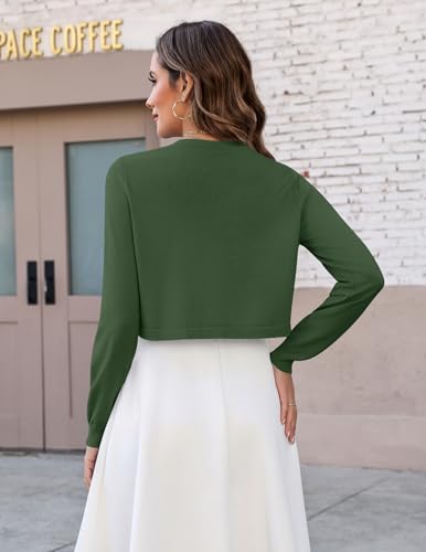 Zeagoo Cropped Cardigan Sweaters for Women Long Sleeve Knit Bolero Shrugs - image 4