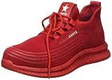 JIANYE Schutzschuhe Stahlkappe Herren S3 Leicht Damen Sicherheitsschuhe Atmungsaktiv rutschfest Arbeitsschuhe Rote 38