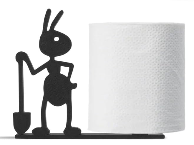 3D Printed Ant Toilet Roll Holder,Free Standing Funny Bathroom,Black Loo Roll Storage with Quirky Animal Design,Cute and Funky Tissue Paper Stand for Toilet Bathroom Kitchen Decor (Ant)-image-48