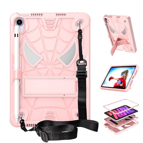 Coque iPad mini 7 enfant antichoc avec bandoulière pour trajets en voiture