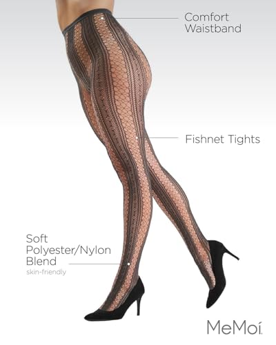 Image of MeMoi Epic Stripe Glamour Fishnet Tights