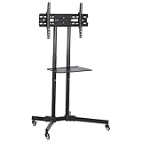 tv schrank holz mit türen Räder mit Bremsen: Vier Räder garantieren die reibungslose und leichtgängige Bewegung. Zwei davon werden mit Bremsen ausgestatt. Dadurch kann der Wagen flexibel gehalten werden.