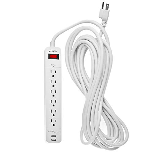 Digital Energy 6-Outlet + 2 USB 1050 Joule Surge Protector Power Strip