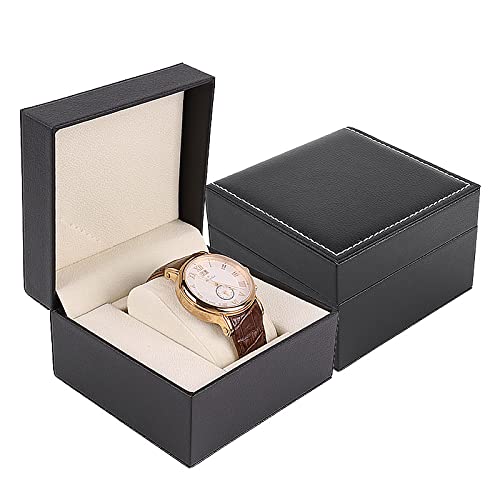 Uhr Schmuck Box Organizer Pu Uhrenbox Uhrenverpackungsbox Schwarze Aufbewahrungsbox Geschenkbox Cover