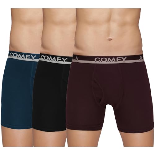 Image of Amul Comfy Men's Trunk Underwear | Soft Outer Elastic | Soft Waistband | Breathable Comfortable Innerwear | Pack of 10 | Color May Vary
