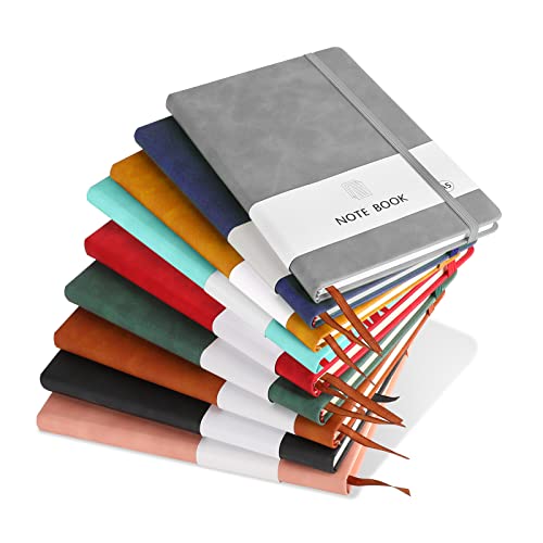 A5 Notebook, 2 Pack Notebook A5 200 Pages 100 GSM Journal Notebook Hardback Notepad with Bookmark, Pen Loop, and Elastic Closure (Black+Black) - Image 6