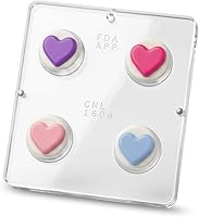 Vista 3 de Plain Heart Oreo Cookie Chocolate Candy Mold 1606