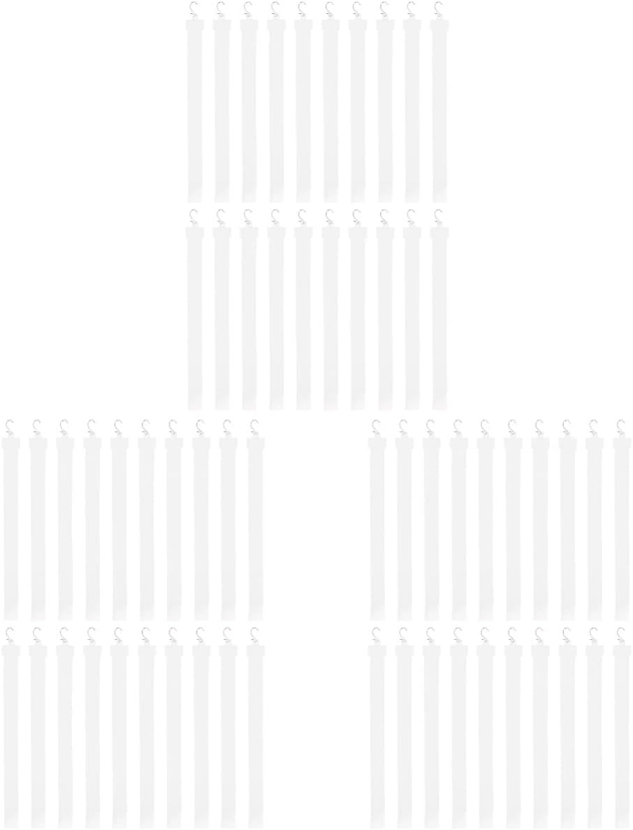 iplusmile 60pcs Plastic Hanging Strips with Hooks Display Hangers for Organizing Merchandise Space-Saving Design for Retail and Supermarket Use High Strength Plastic
