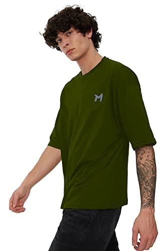Image of Solid Baggy & Dropshoulder Oversized T-Shirt for Men