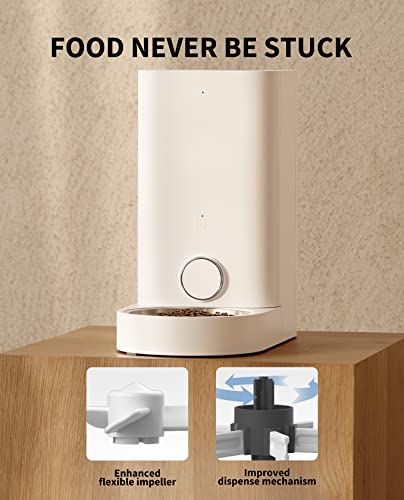 Petkit Automatic Cat Puppy Feeder With Stainless Steel Bowl, App Control, 10 Portions,10 Meal Plans Per Day, Low Food Led Indicator Pet Smart Feeder For Small Animals, Auto Pet Food Dispenser #TOP6