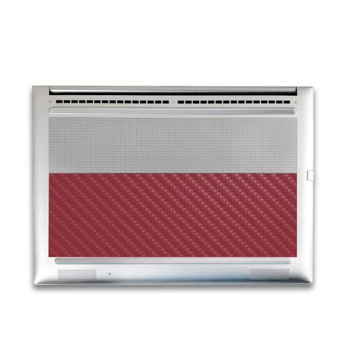 Image of Carbon Fiber Gaming Skin Compatible with HP Envy x360 16 inch (2023) - Solid Burgundy - Premium 3M Vinyl Protective Wrap Decal Cover - Easy to Apply | Crafted in The USA by MightySkins