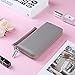 Lavemi Women's RFID Blocking 100% Leather Large Capacity Zip Around Wallet Phone Holder Clutch Travel Purse Wristlet(Large Size Gray)