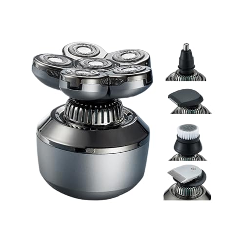 Rasoio Per Testa Calva Uomini - Tagliacapelli Elettrico | Dispositivo Impermeabile Senza Fili per Rasatura Umida e Asciutta, Ideale per Viaggi, Casa e Ufficio