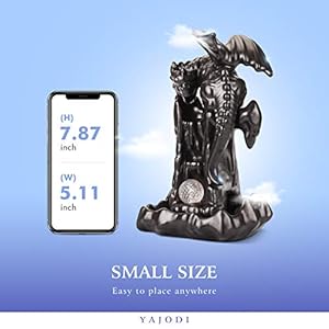 Dragon backflow incense holder waterfall incense burner smoke incense holderwith 70 backflow incense cones50 incense stick1 mat1 tweezers ornament home decorblack brown  urban country home decor