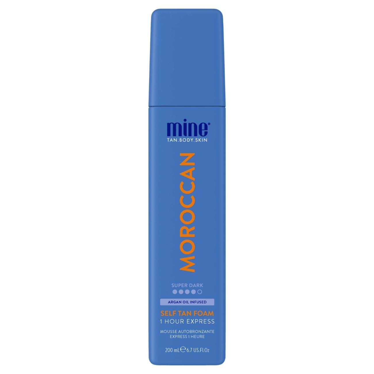 MineTan Mousse Autobronzante Moroccan | Collection de Traitements de Bronzage – 1 Heure Instant Express, Un Brun Riche, Très Intense, pour le Visage et le Corps, Hydratante, Sans Tons Orangés