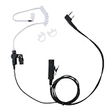 Klykon Set di monitoraggio a 2 fili, tubo acustico nascosto, cuffie polizia PTT-MIK, compatibile con Kenwood ksc-35s tk-3000 Baofeng BF-888s UV-82 UV5r 2 vie radio walkie talkie 2 pin