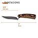 Elk Ridge - Outdoors Fixed Blade Knife - 7-in Overall, 3-in Black Stainless Steel Blade, Simulated Bone Handle, Nylon Sheath - hunting, Camping, Survival - ER-299I