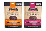 No Rawhide Puppy Teething Rings – Highly Digestible Rawhide Alternative Chews (16 Rings, Pumpkin & Sweet Potato)