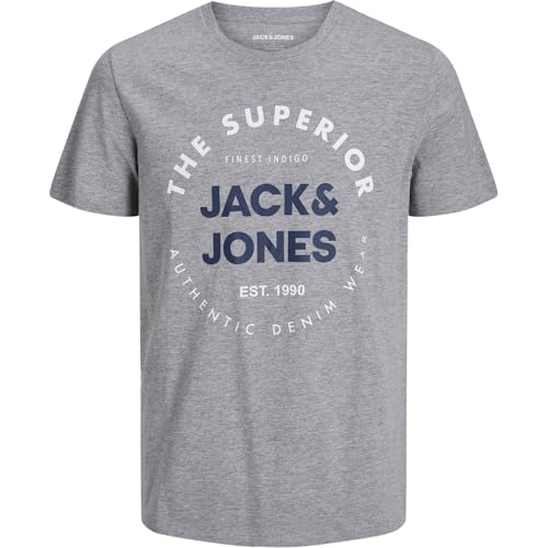 JACK & JONES Herren-T-Shirt, kurzärmelig, 5er-Pack, Weiß/Grau/Burgunderrot/Khaki/Marineblau, S – Ansicht 4