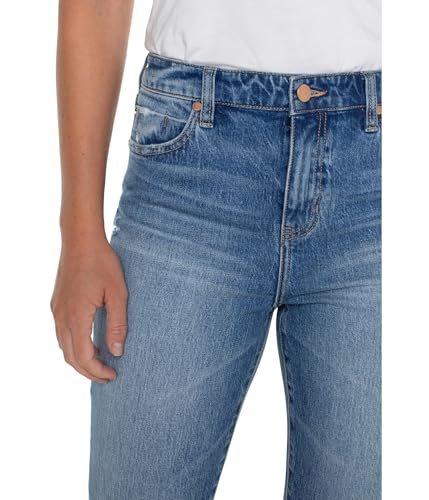 Liverpool Los Angeles Womens Liv High-Rise Non Skinny Skinny with Fray Hem Denim Jean 25" Barkshed 123